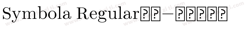 Symbola Regular字体字体转换